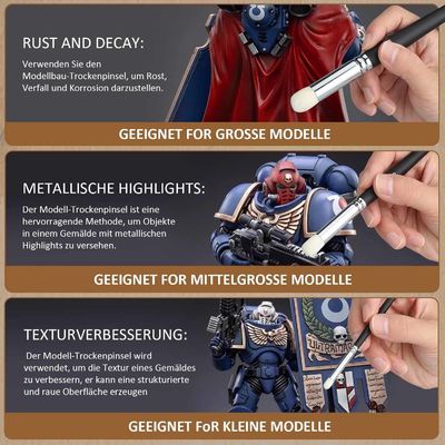 Detail Modellbau Top Malpinsel Pinsel Set Acryl- und Ölfarben