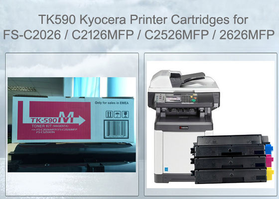 Kyocera TK590M Toner Cartridge Magenta Untuk FS-C2526 C2626 M6026 M6526 Asli