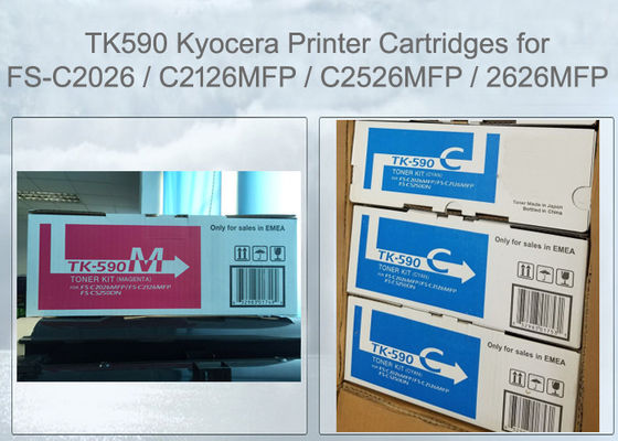 Kyocera TK590M Toner Cartridge Magenta Untuk FS-C2526 C2626 M6026 M6526 Asli