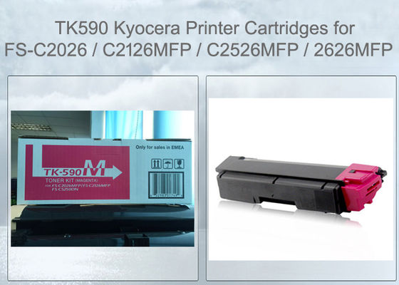 Kyocera TK590M Toner Cartridge Magenta Untuk FS-C2526 C2626 M6026 M6526 Asli
