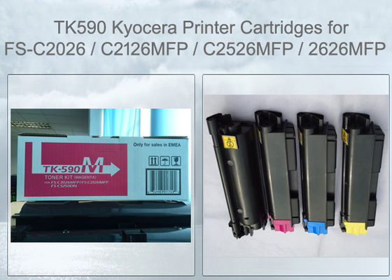 Kyocera TK590M Toner Cartridge Magenta Untuk FS-C2526 C2626 M6026 M6526 Asli