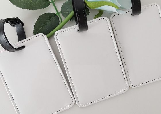 Produk Kosong Sublimasi Kulit Tag Bagasi Dengan Glitter Atau Penyangga Selongsong Kartu